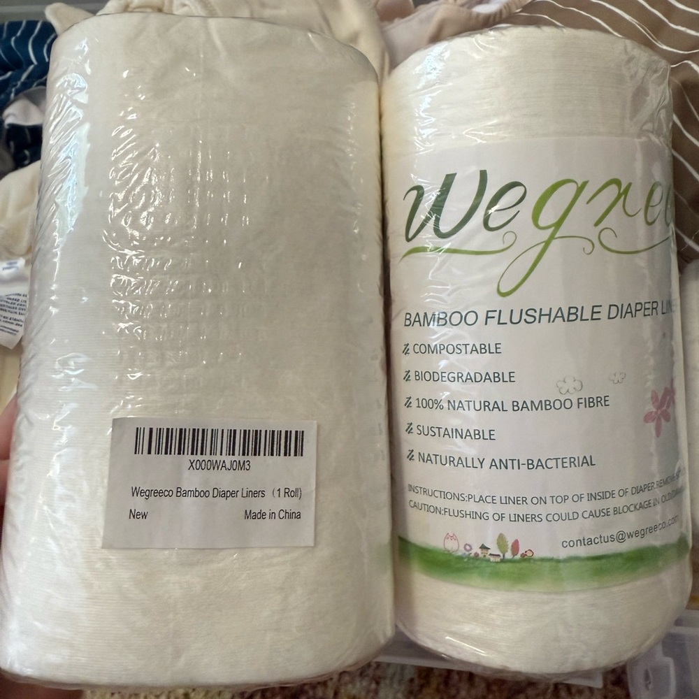 Wegreeco Bamboo Flushable Diaper Liners